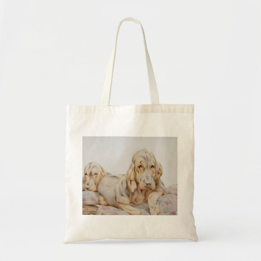  Cute Bloodhounds, Puppy Dogs door EJ Detmold Tote Bag (Voorkant)
