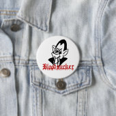 Cute Bloodsucker Vampire Cartoon Halloween Button (In situ)