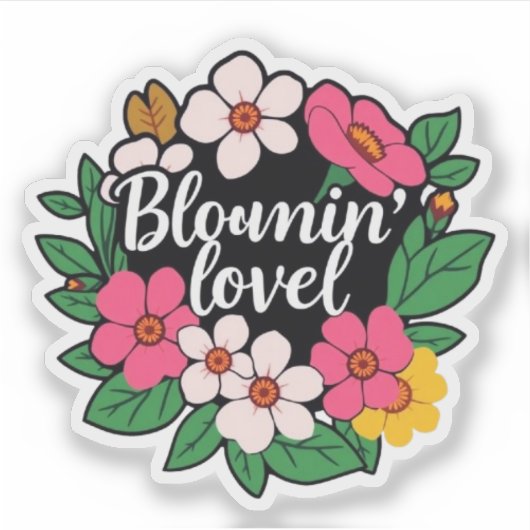 Cute Bloomin Lovely Wildflower Sticker (Voorkant)
