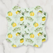 Cute Blooming Lemons Waterverf Baby shower Bedankjes Labels (Achterkant)