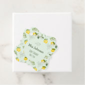Cute Blooming Lemons Waterverf Baby shower Bedankjes Labels (In situ)