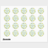 Cute Blooming Lemons Waterverf Baby shower Classi Ronde Sticker (Vel)