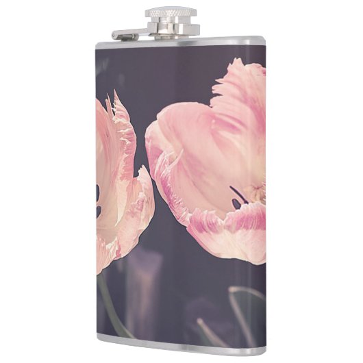 Cute Blooming Tulips - Persoonlijk Heupfles (Links)