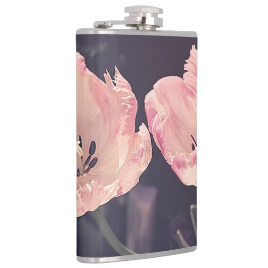 Cute Blooming Tulips - Persoonlijk Heupfles (Rechts)