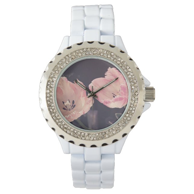 Cute Blooming Tulips - Persoonlijk Horloge (Voorkant)