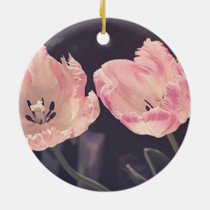 Cute Blooming Tulips - Persoonlijk Keramisch Ornament