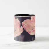 Cute Blooming Tulips - Persoonlijk Tweekleurige Koffiemok (Center)