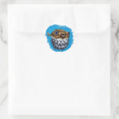 Cute Blowfish Ronde Sticker (Tas)