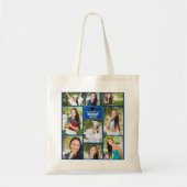 Cute Blue Afstuderen Foto Collage 2023 Afstuderen Tote Bag (Voorkant)