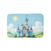 Cute blue and white castle badmat (Voorkant)
