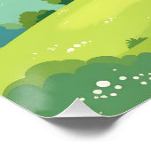 Cute blue and white castle perfect poster (Hoek)