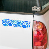 Cute blue aqua paisley-patronen bumpersticker (Op Truck)