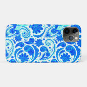 Cute blue aqua paisley-patronen Case-Mate iPhone case (Achterkant (horizontaal))