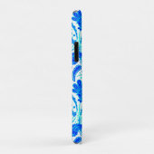 Cute blue aqua paisley-patronen Case-Mate iPhone case (Achterkant/rechts)