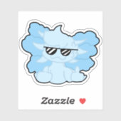 Cute Blue Axolotl Sticker (Vel)