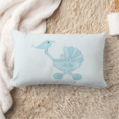 Cute Blue Baby Bird Kussen (Deken)