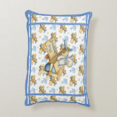 Cute Blue Baby Boy Airplane Nursery Decor Accent Kussen (Achterkant (Verticaal))
