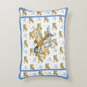 Cute Blue Baby Boy Airplane Nursery Decor Accent Kussen (Voorkant(Verticaal))