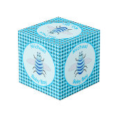 Cute Blue Baby Boy Bee Custom Kubus (Achter hoekig)