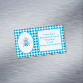 Cute Blue Baby Boy Bee Custom Nanny Magnetisch Visitekaartje (Voorbeeld)