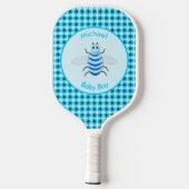 Cute Blue Baby Boy Bee Custom Pickleball Paddle (Achterkant)
