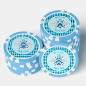 Cute Blue Baby Boy Bee Custom Poker Chips (Opstapeling)