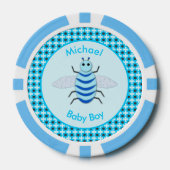 Cute Blue Baby Boy Bee Custom Poker Chips (Voorkant)
