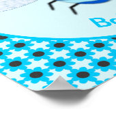 Cute Blue Baby Boy Bee Custom Poster (Hoek)