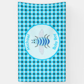 Cute Blue Baby Boy Bee Custom Spandoek (Verticaal)