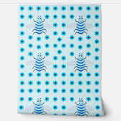 Cute Blue Baby Boy Bee Pattered Behang (Afrollen)