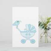 Cute Blue Baby Boy Briefpapier (Staand voorkant)