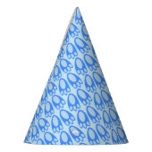 Cute Blue Baby Boy Bunny Feet Easter Patterned Feesthoedjes (Links)