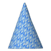 Cute Blue Baby Boy Bunny Feet Easter Patterned Feesthoedjes (Rechts)