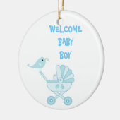 Cute Blue Baby Boy Keramisch Ornament (Links)