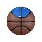 Cute Blue Baby Boy Narwhal Gender onthult Custom Basketbal (Rechts)