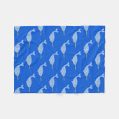Cute Blue Baby Boy Narwhal-patterned Fleece Deken (Voorkant (Horizontaal))
