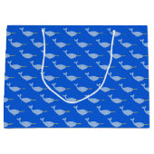 Cute Blue Baby Boy Narwhal-patterned Groot Cadeauzakje (Voorkant)