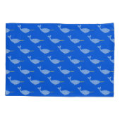 Cute Blue Baby Boy Narwhal-patterned Kussensloop (Achterkant)
