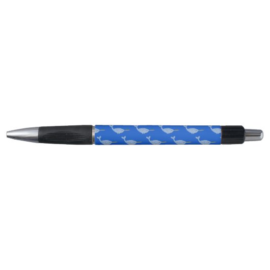Cute Blue Baby Boy Narwhal-patterned Pen (Voorkant)
