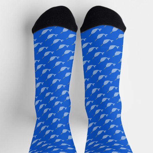 Cute Blue Baby Boy Narwhal-patterned Sokken (Top)