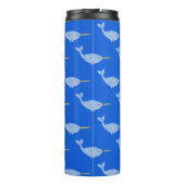 Cute Blue Baby Boy Narwhal-patterned Thermosbeker (Achterkant)