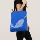 Cute Blue Baby Boy Narwhal-patterned Tote Bag (Dichtbij)