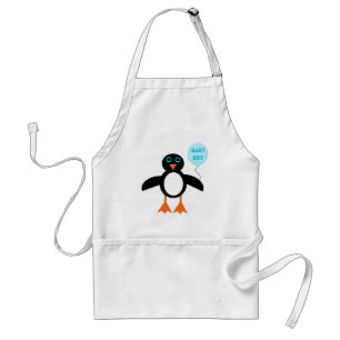 Cute Blue Baby Boy Penguin Cooking Apron Standaard Schort
