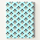 Cute Blue Baby Boy Penguin Custom Spiral Notitiebo Notitieboek (Achterkant)