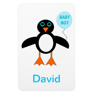 Cute Blue Baby Boy Penguin Magnet Magneet