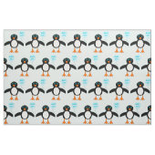 Cute Blue Baby Boy Penguin Patterned Fabric Stof (Fat Quarter)