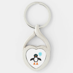 Cute Blue Baby Boy Penguin Sleutelhanger
