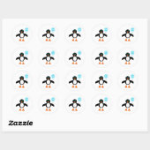 Cute Blue Baby Boy Penguin Stickers (Vel)