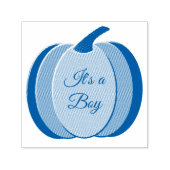 Cute Blue Baby Boy Pumpkin - Aangepast geslacht on Zelfinktende Stempel (Design)