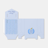 Cute Blue Baby Boy Pumpkin Custom Baby shower Bedankdoosjes (Uitgevouwen)